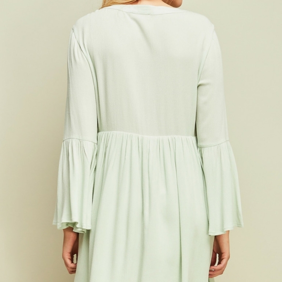 Entro Sage Boho Babydoll Spring Dress NWT - Picture 12 of 12